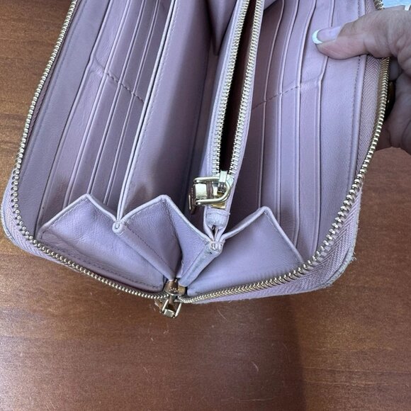 Miu Miu Blush Powder Pink Leather Zippy Long Wallet - Picture 7 of 8